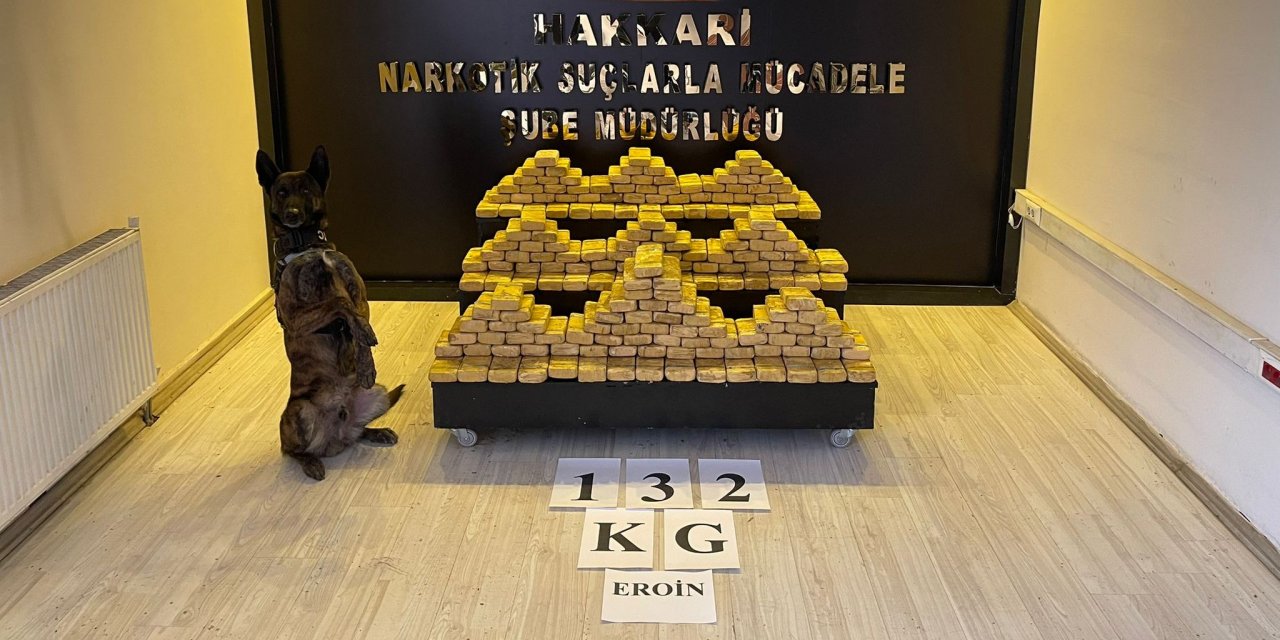 'Ayzek', Yüksekova'da 132 kilo eroini buldu