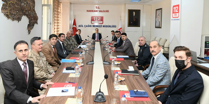Hakkari'de 112 Acil Çağrı Merkezi İl Koordinasyon Kurulu Toplantısı yapıldı