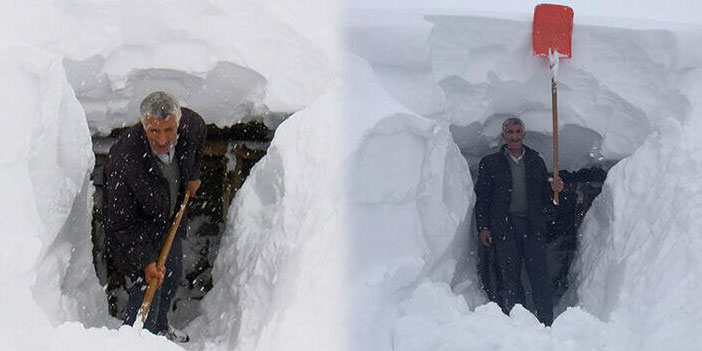 Muş kara gömüldü; yurttaşlar evlerden tünellerle çıkıyorlar