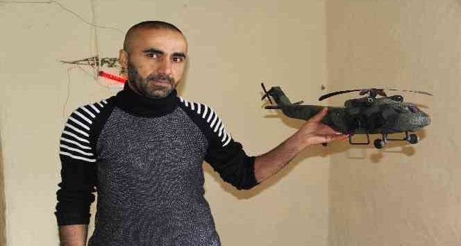 Hakkarili Zirek atıklarla helikopter yaptı