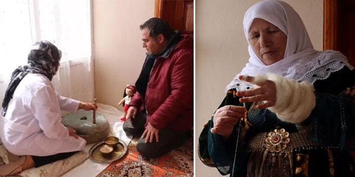 Geleneksel el değirmeni ve öreke yaşatılıyor