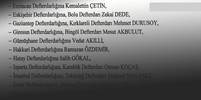 Hakkari Defterdarı değişti