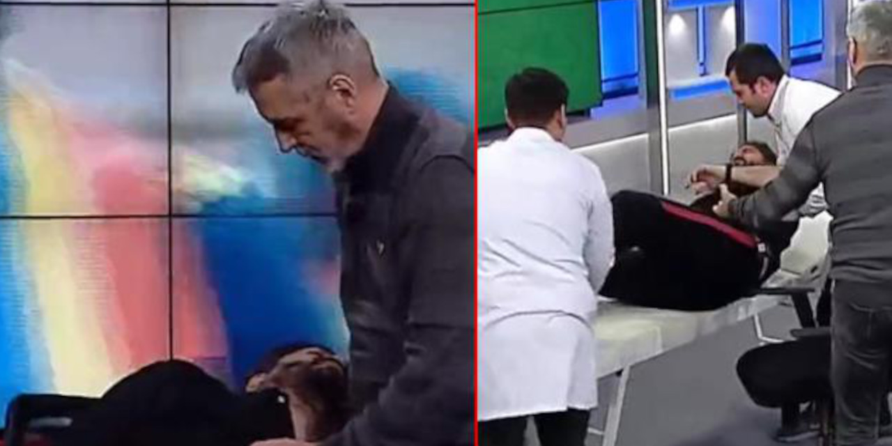 Canlı yayında bayıldı