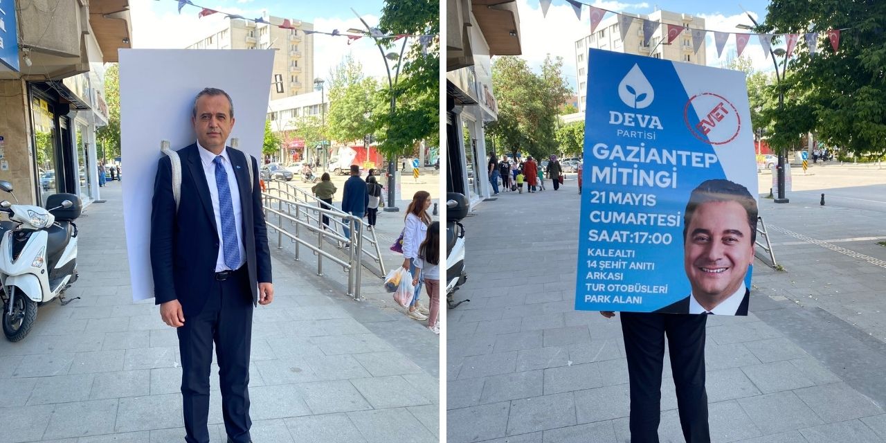 Afiş yasağını böyle deldi