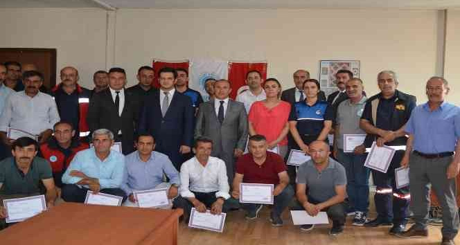 Belediye personeline ‘ilkyardımcı belgesi' verildi