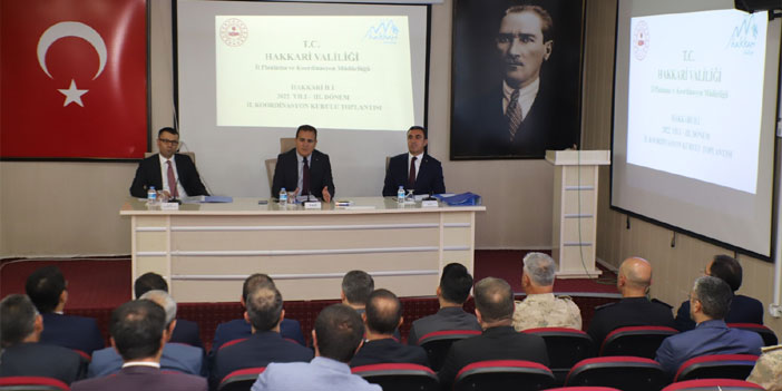 Hakkari İl Koordinasyon toplantısı yapıldı