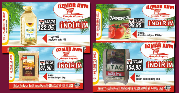 Hakkari Özmar AVM'de Ağustos indirim!
