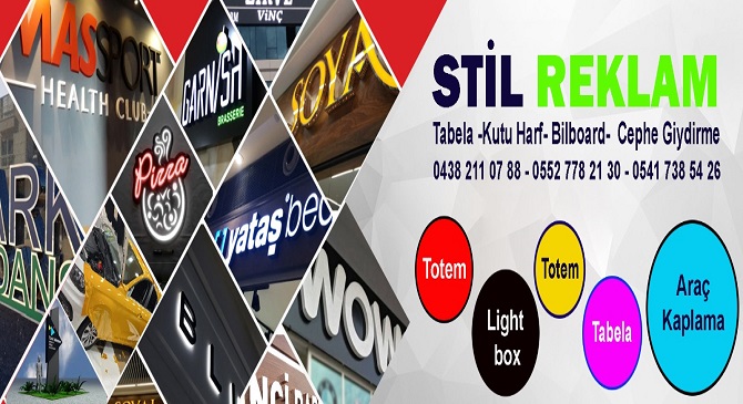 Hakkari'de dijital baskı merkezinin tek adresi Stil Reklam!
