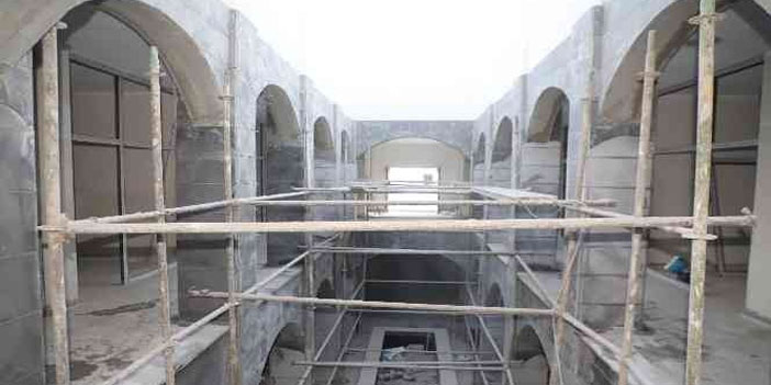 Taş görünümlü belediye hanı için sona gelindi