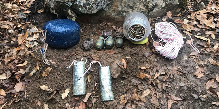 Şemdinli'de EYP ve el bombaları ele geçirildi