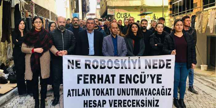 Hakkari'de Ferhat Encü'ye atılan tokata tepki