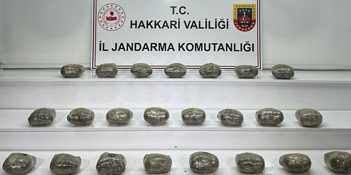 Yüksekova'da 25 kilo eroin ele geçirildi