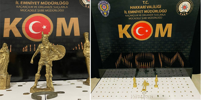 Hakkari Valiliği, Yüksekova'da 111 adet sikke ele geçirildi