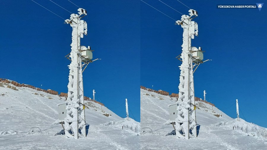 Buz tutan enerji nakil hattındaki arıza giderildi