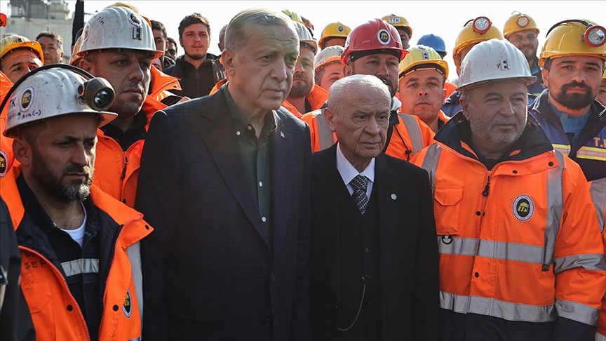 Erdoğan ve Bahçeli deprem bölgesinde