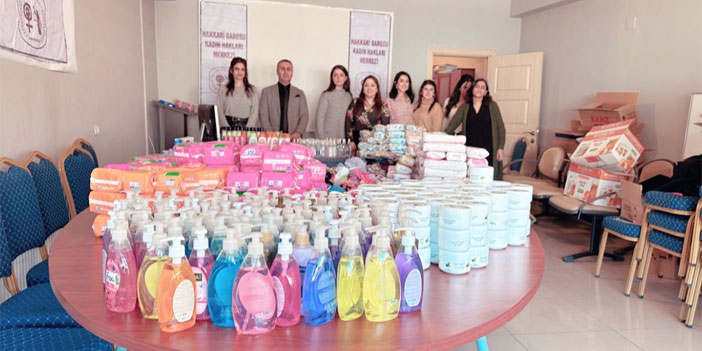 Hakkari Barosu depremzede kadınları unutmadı