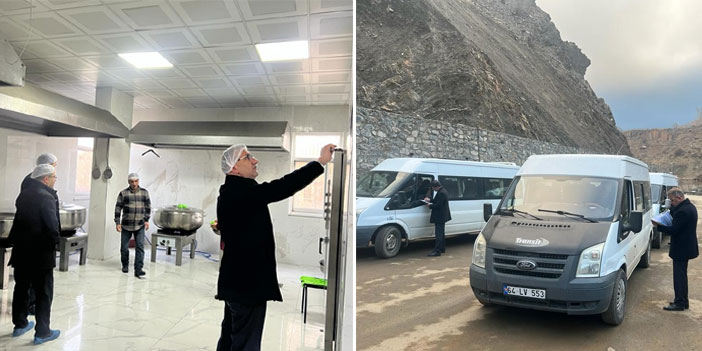 Hakkari'de servisler ve yemek firmaları denetlendi