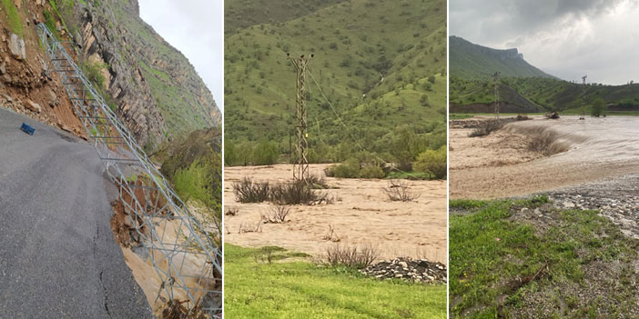 Yağış Hakkari'de enerji hatlarını vurdu