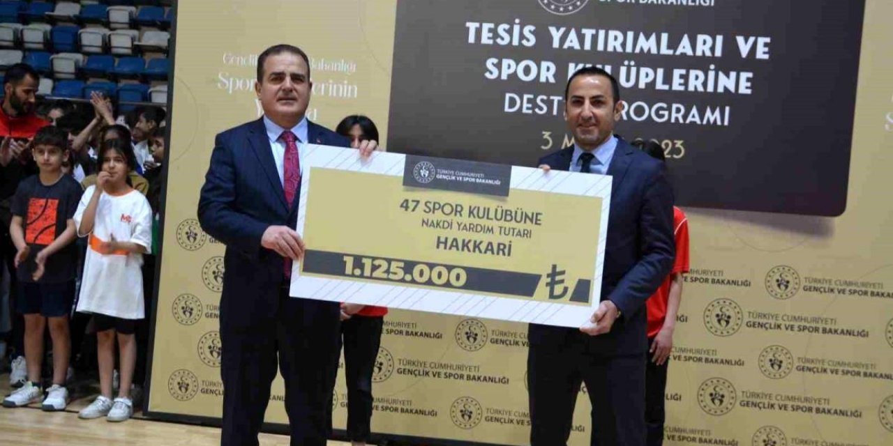 Hakkari'de 48 spor kulübüne 1 milyon 125 bin TL nakdi destek