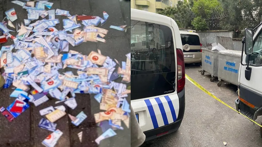 Kimlikler çöpte bulundu