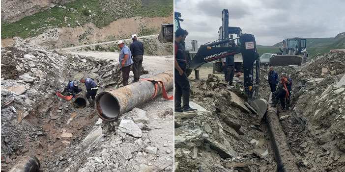 3500 rakımda belediye işçilerinin zorlu mesaisi