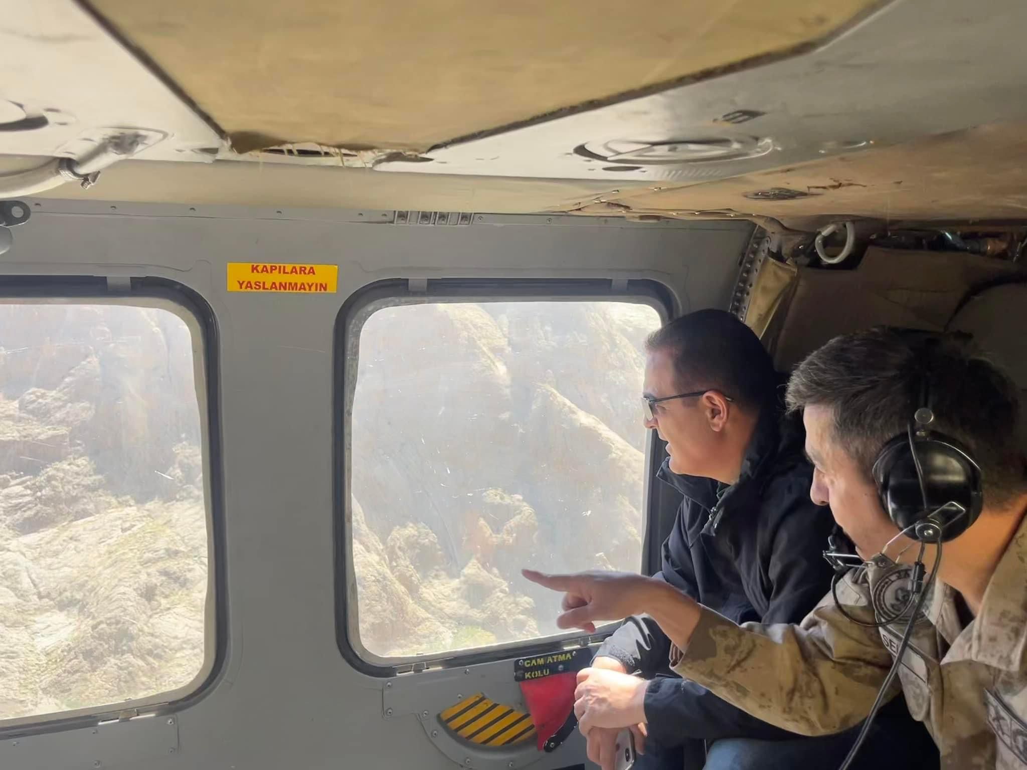 Vali Akbıyık 2 kişinin kayıp olduğu bölgede!