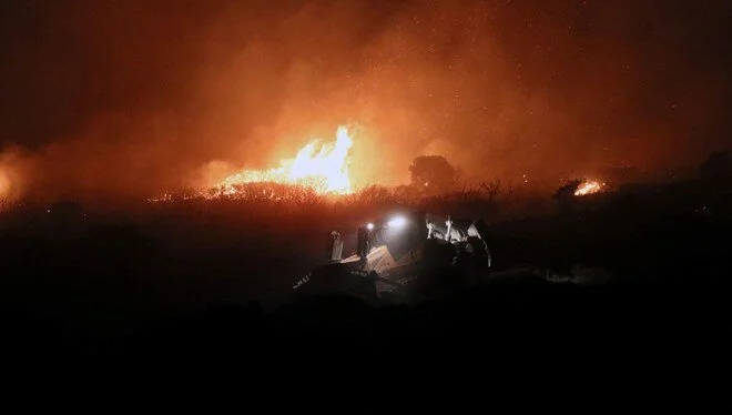 Çeşme'de yangın: 1 gözaltı