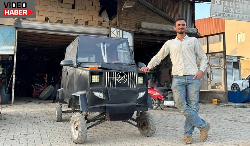 Mercedes alamayınca kendi arabasını yaptı