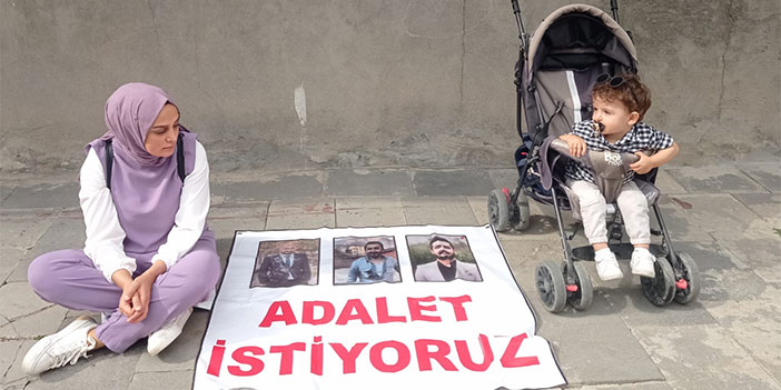 Hakkarili anne ve oğlunun 'Adalet nöbeti'