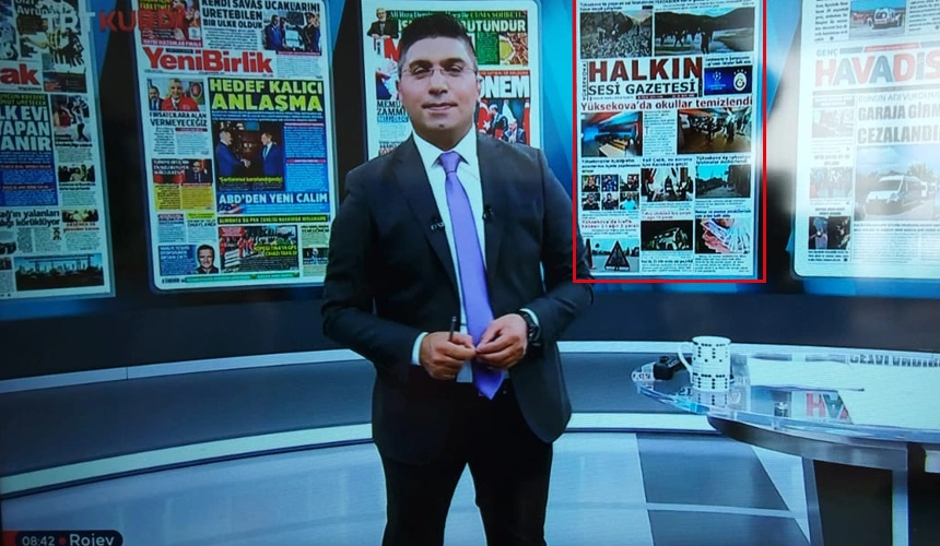 Ulusal Tv Haber kanalları Yüksekova Halkın Sesi'ne yer verdi