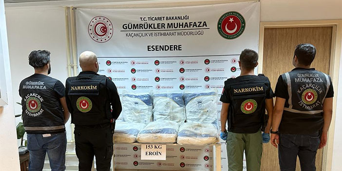Hakkari'de 153 kilo eroin ele geçirildi