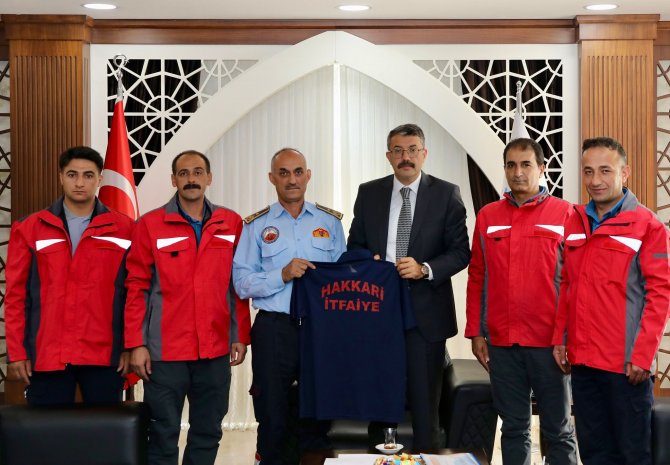 İtfaiye personelinden Vali Çelik'e ziyaret