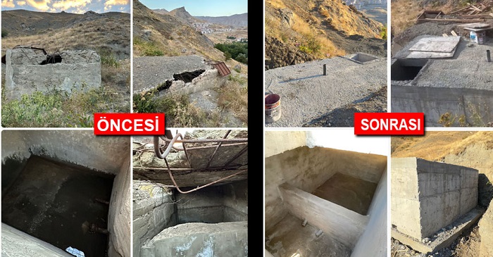 Haberimizden sonra mahalleli yeni su deposuna kavuştu!