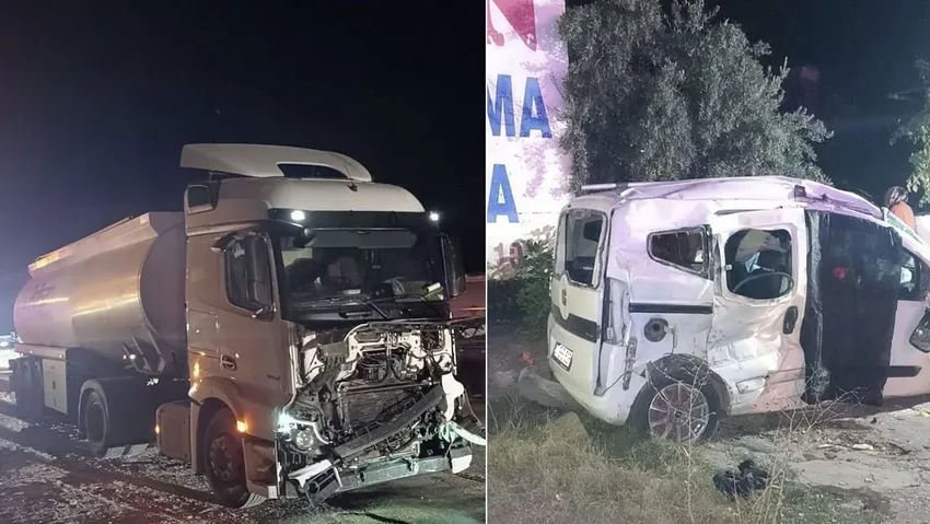 Düğüne gidenleri taşıyan araç tankerle çarpıştı: 4 ölü, 3 yaral