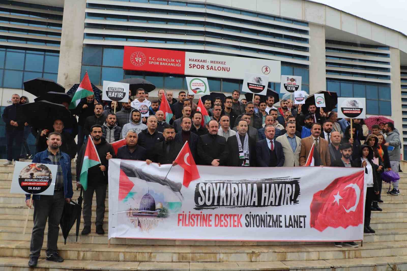 Hakkari'de İsrail’in Gazze’deki katliamı kınandı