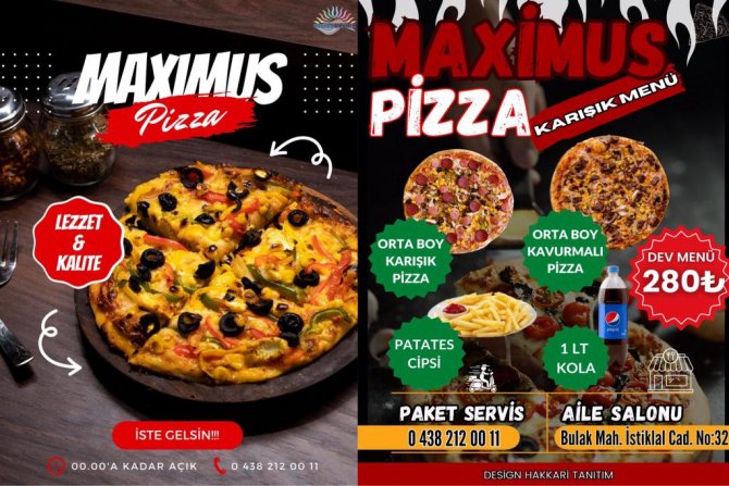 Gerçek pizza lezzeti Maximus-Pizza'da