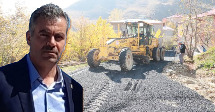 Muhtar Kanattan Vali Çelik'e asfalt teşekkürü!