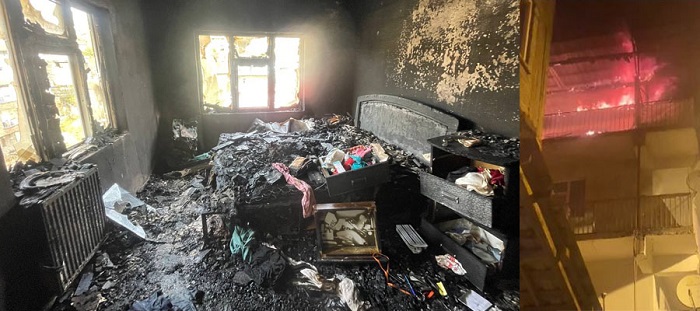 Hakkâri’de çıkan yangın evi küle çevirdi