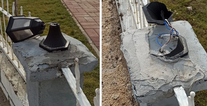 Avaşin Park'ın aydınlatma lambalarına zarar verildi