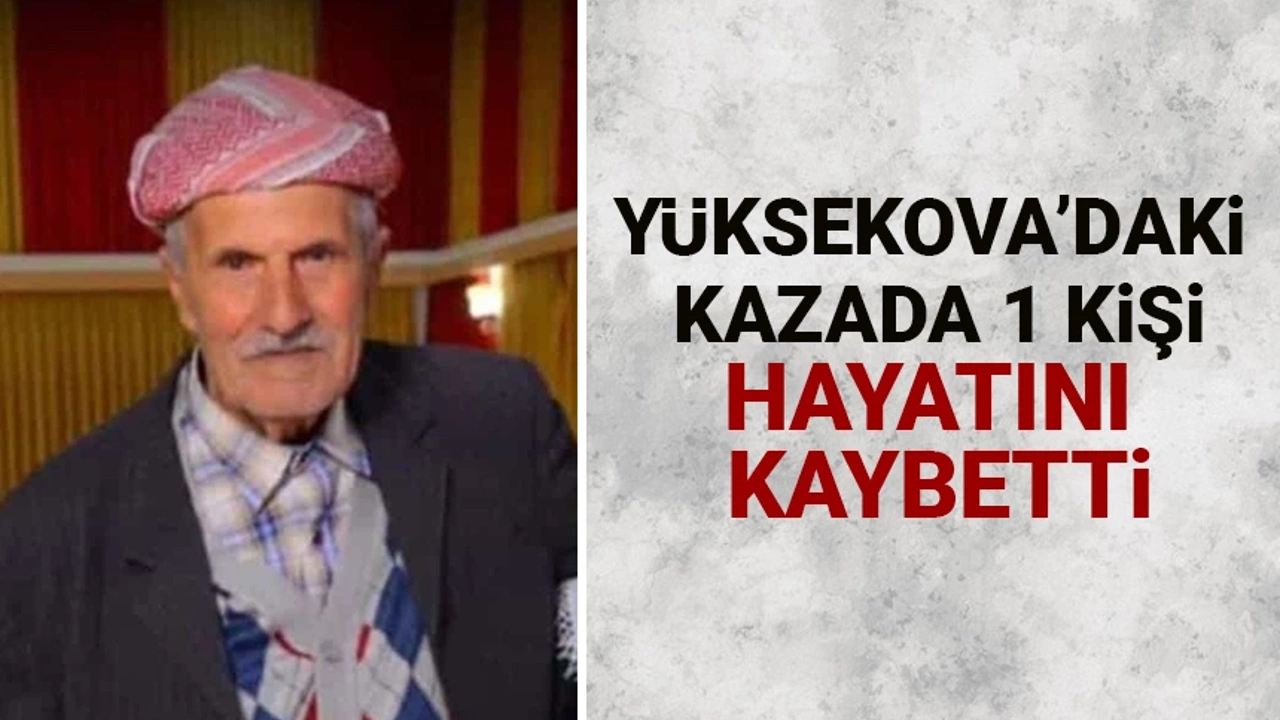 Yüksekova'daki kazada 1 kişi hayatını kaybetti