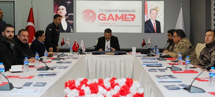 Hakkari'de deprem sonrası Acil Durum Koordinasyon Toplantısı