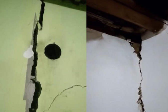 Hakkari'deki meydana gelen depremlerde evlerde çatlaklar oluştu