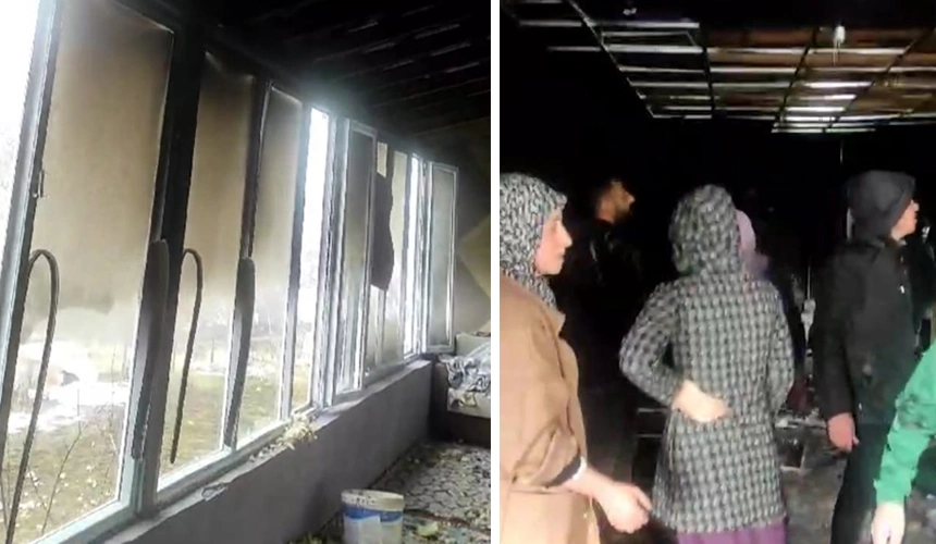 Yüksekova'da ev yangını korkuttu
