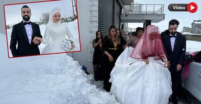 Yüksekova'da kar-kış düğünlerine engel olmadı!