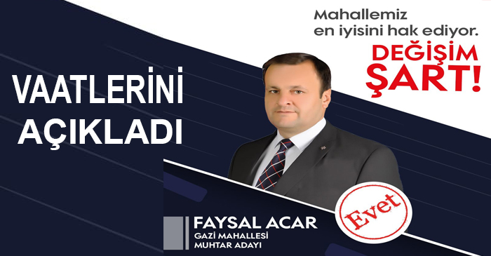 Muhtar adayı Acar, vaatlerini açıkladı