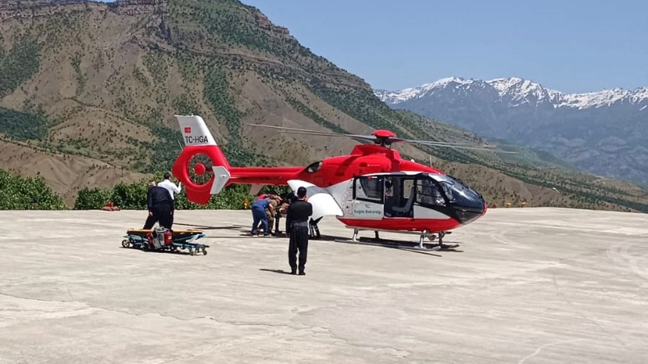 Kalp Krizi Geçiren Hastanın İmdadına Ambulans Helikopter Yetişti