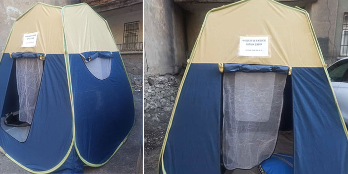 Portatif çadırlar Hakkari'de satışa sunuldu