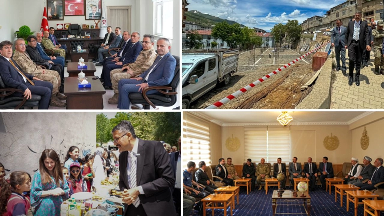 Hakkari Valisi Ali Çelik'in Şemdinli ziyareti