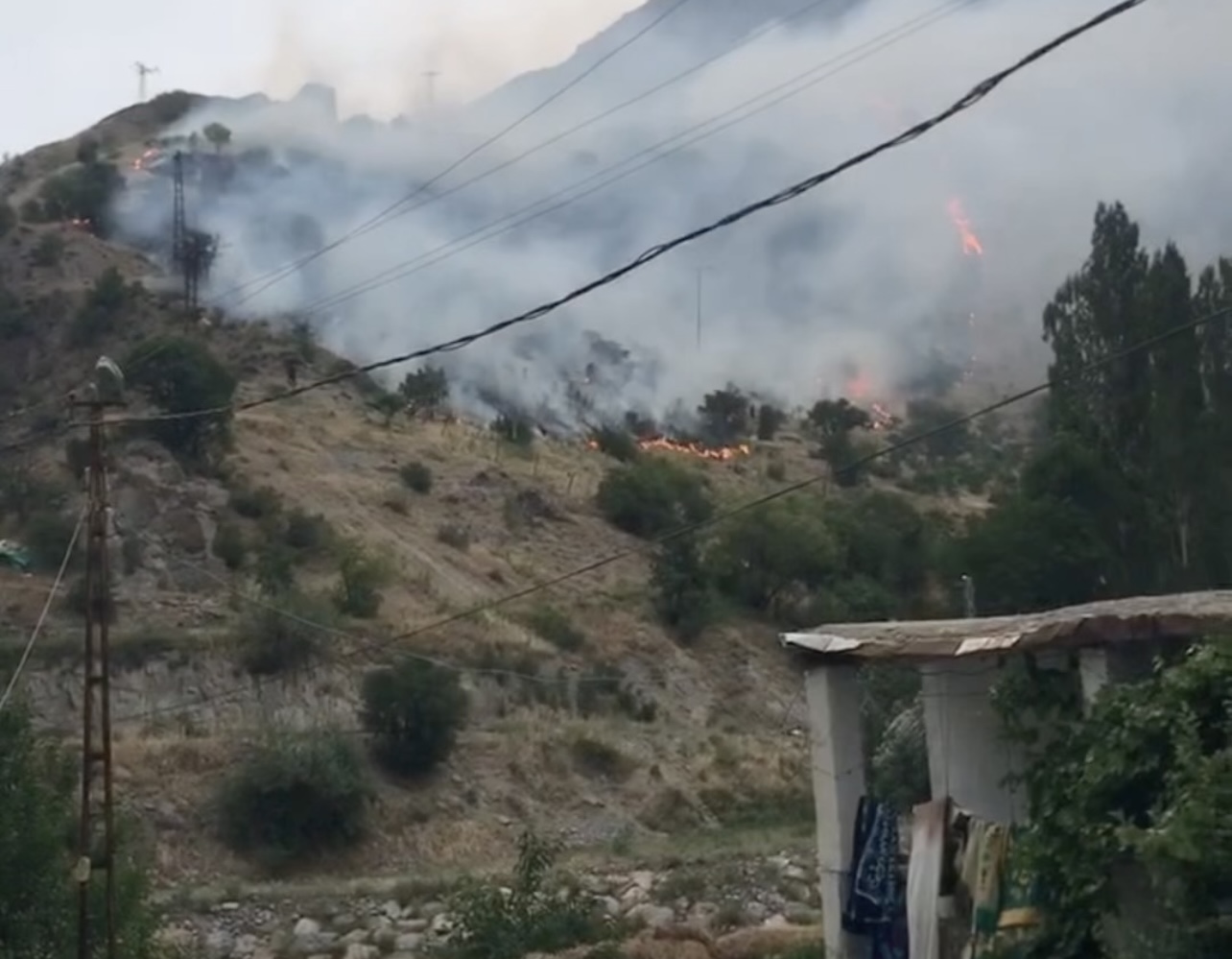 Hakkari’deki orman yangını yerleşim yerine sıçradı!