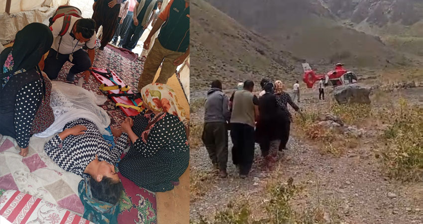 Hakkari'de Yaylada rahatsızlanan Berivan Helikopterle Kurtarıldı